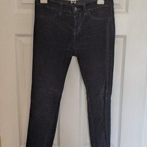 J Brand Navy Velvet Skinnys